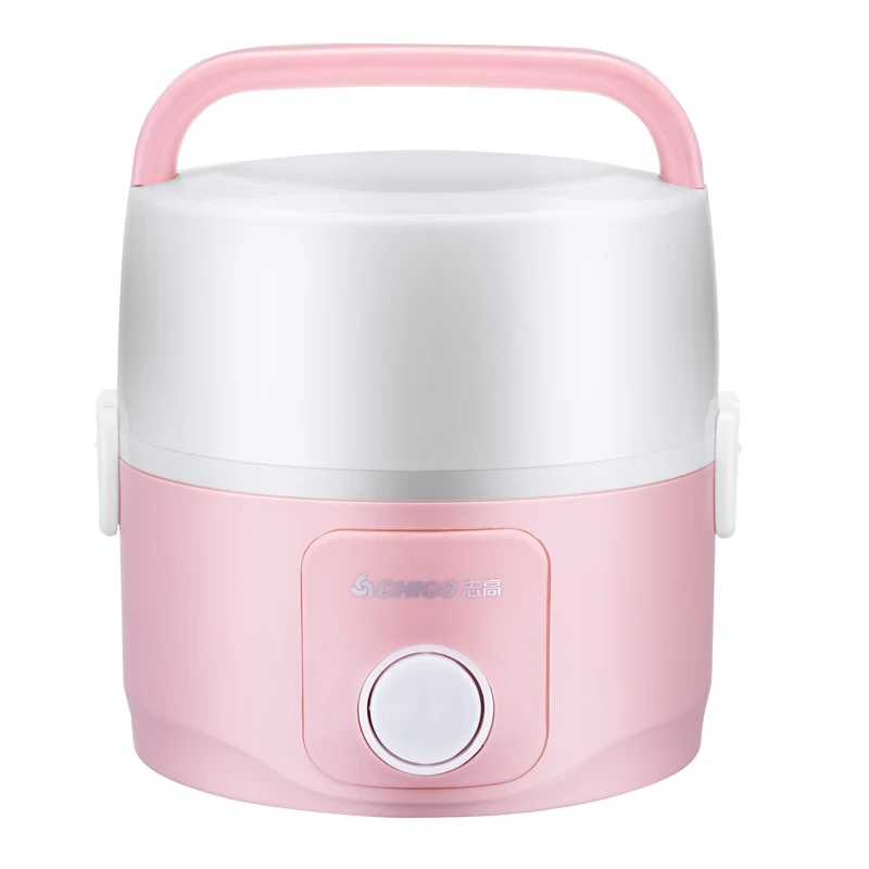 

Electric lunch box Double layer Pluggable Insulation heating Mini Cooking Small rice cooker 1-2 people Egg rack