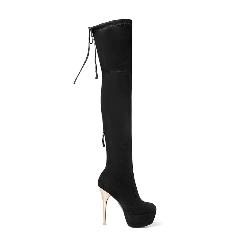 Lady Breve lungo Large Heels tratto peluche Size dello piattaforma Mandria arancione Sopra Stivali blu ultima 2018 Wetkiss Shortplush della stiletto rosso grigio nero peluche donna chiaro grigio cammello Zip peluche cachi scuro kaki 7Tq8wd