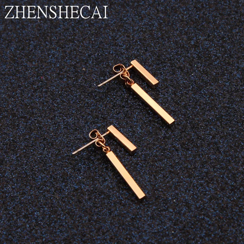 

2018 Personalized New Fashion Earrings Brinco Simple T Bar Stud Earrings Jewelry for Women Korean Mariage Gifts Jewelry E0209