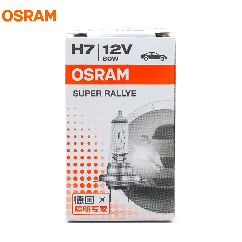 OSRAM H7 12V 80W PX26d 62261 супер яркий Премиум внедорожный Hi/Lo луч автомобиля галогенные фары дальнего света 3200K 1X