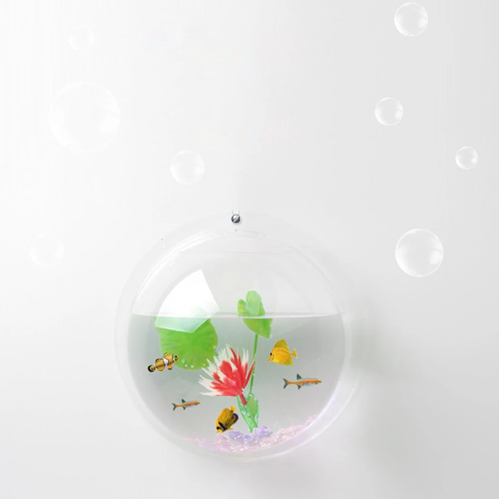 Acrylic Fish Bowl Wall Hanging Aquarium Tank Pet Supplies Wall Mount Fish Tank for Betta fish Free Shipping