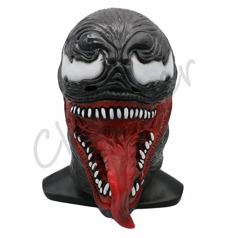 

Spiderman Venom Mask Superhero Eddie Brock Cospaly Costume Halloween Party Prop
