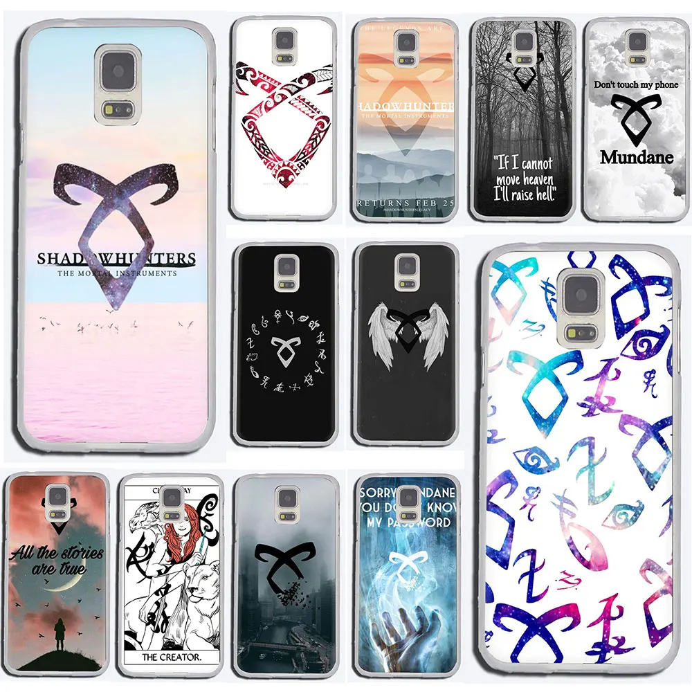 

shadowhunters Hard phone cover case for Samsung Galaxy S6 7 Edge S8 9 10 Plus Note 10 8 9 M10 20 30