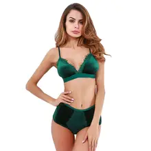 Комплект бюстгальтеров пуш-ап, сексуальный Модный женский бархатный бюстгальтер без косточек, нижнее белье, трусики с высокой талией, комплект нижнего белья с мягкой отделкой