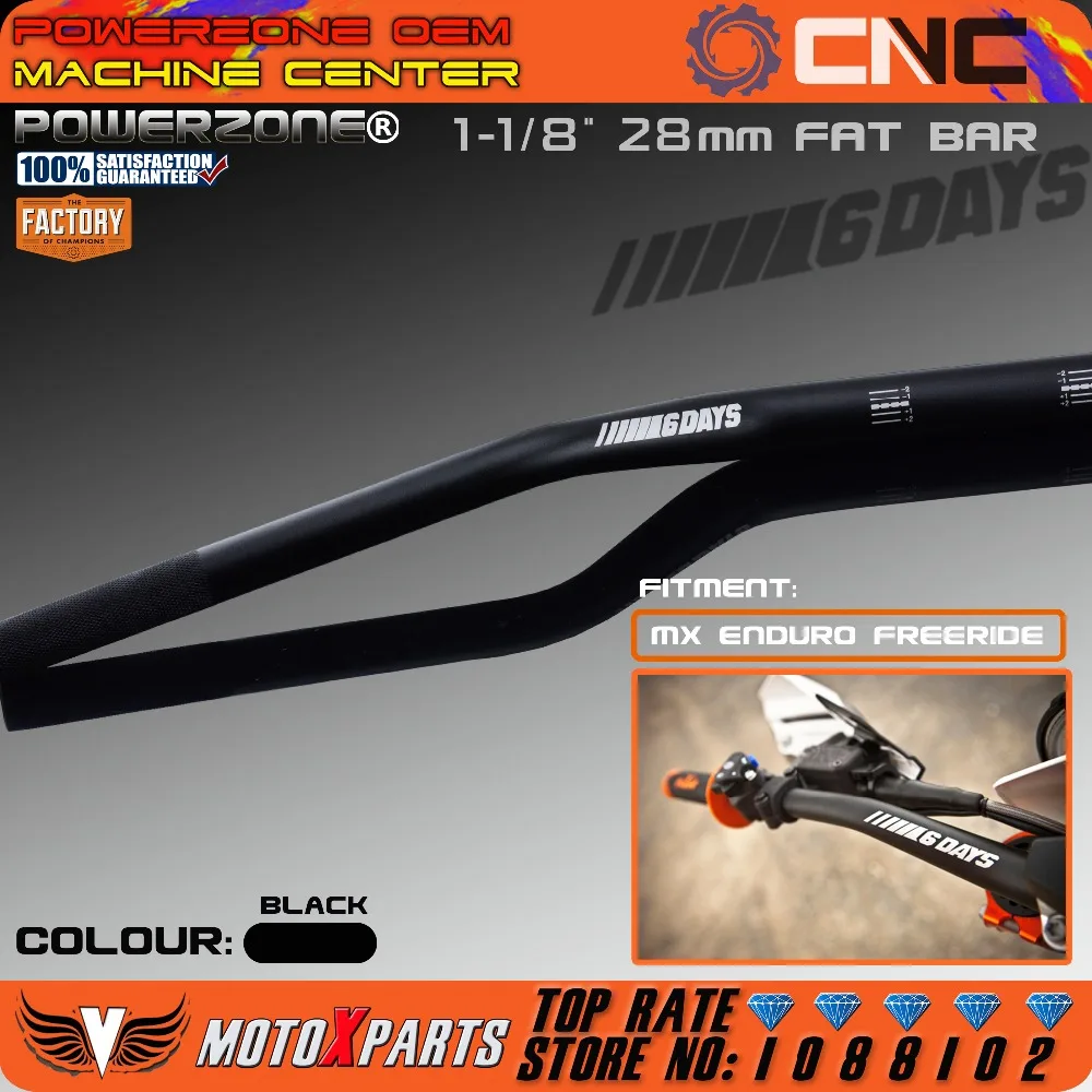 Руль SIXDAYS для мотоцикла 1 1/8 &quot мотокросса KTM SX SXF EXC XCW EXCF Freeride Enduro CRF YZF WRF KXF|handlebars fat