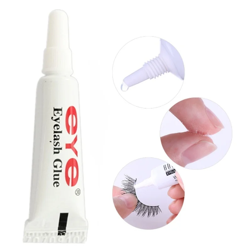 6 шт. Накладные ресницы макияж Клей клей прозрачный белый темно черный