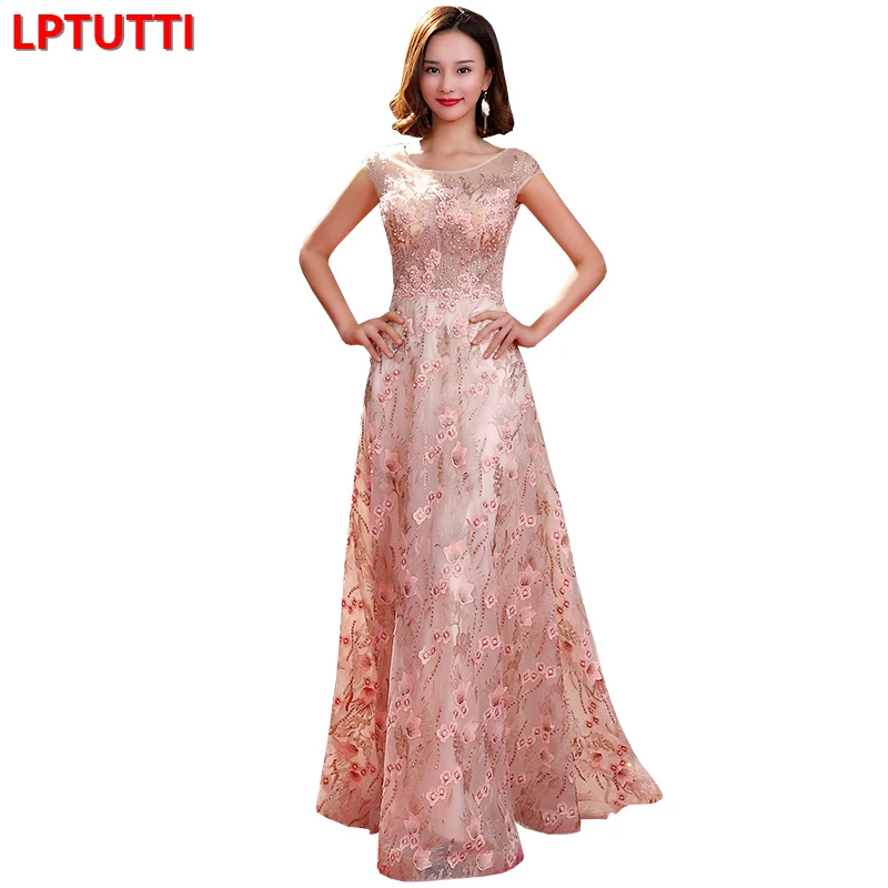 

LPTUTTI Crystal Embroidery New For Women Elegant Date Ceremony Party Prom Gown Formal Gala Events Luxury Long Evening Dresses