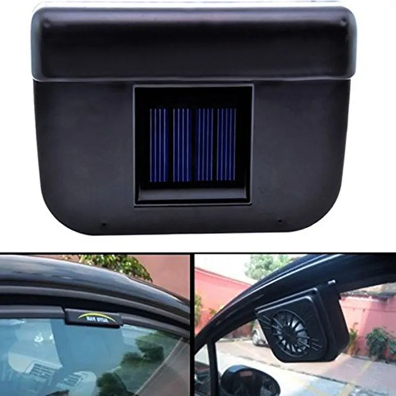 ABS Solar Powered Car Window Windshield Auto Air Vent Cooling Fan System Cooler^