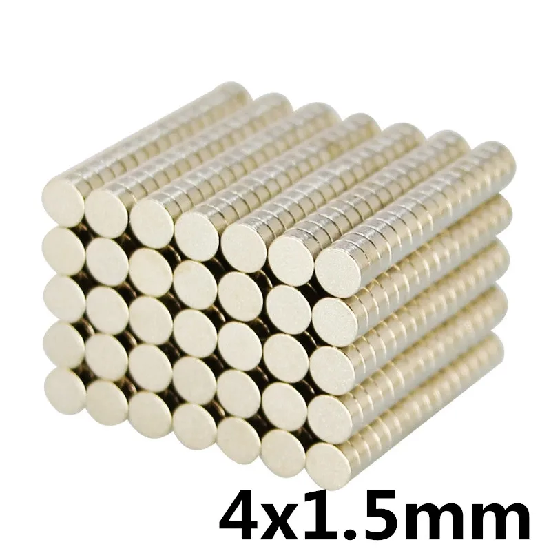

100pcs 4X1.5 mm N35 Super Strong Powerful Small Round Rare Earth Neodymium Magnets 4X1.5mm