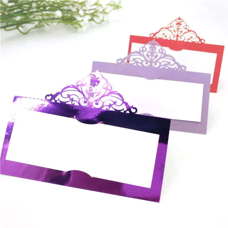 99CM 100PCS Laser Cut Place Name Cards Wedding Birthday Event Party Decorations Place Escort Card 6ZSH873-100 (17)