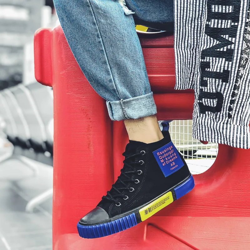 High Help Canvas Shoe Male Shoe Motion Leisure Time Student Skate Casual Shoes Men Sneakers Zapatos De Hombre Scarpe Sneaker