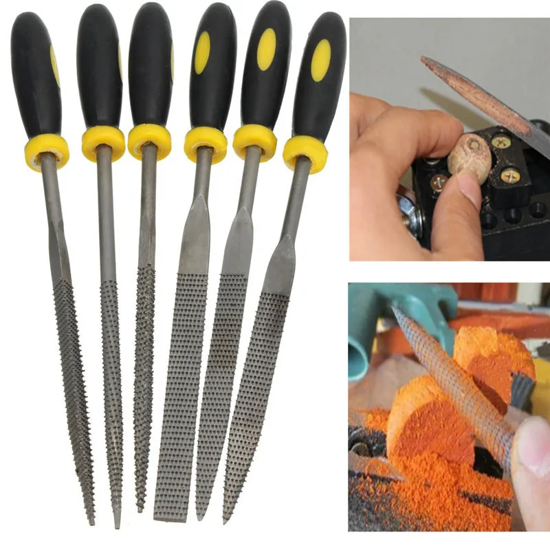 

DIY Brand 6pcs Metal File Mini Assorted Rasp Diamond Needle File Repair Tool Jewelry Wood Grinding