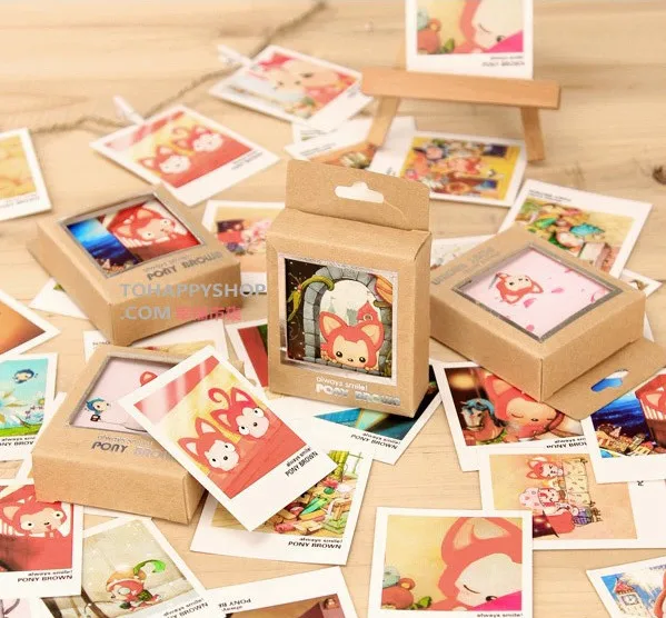 

Free Shipping 40 pcs/Box Mini Vintage Fox PostCards Creative Post Greeting Cards for Birthday Holiday YH-1116