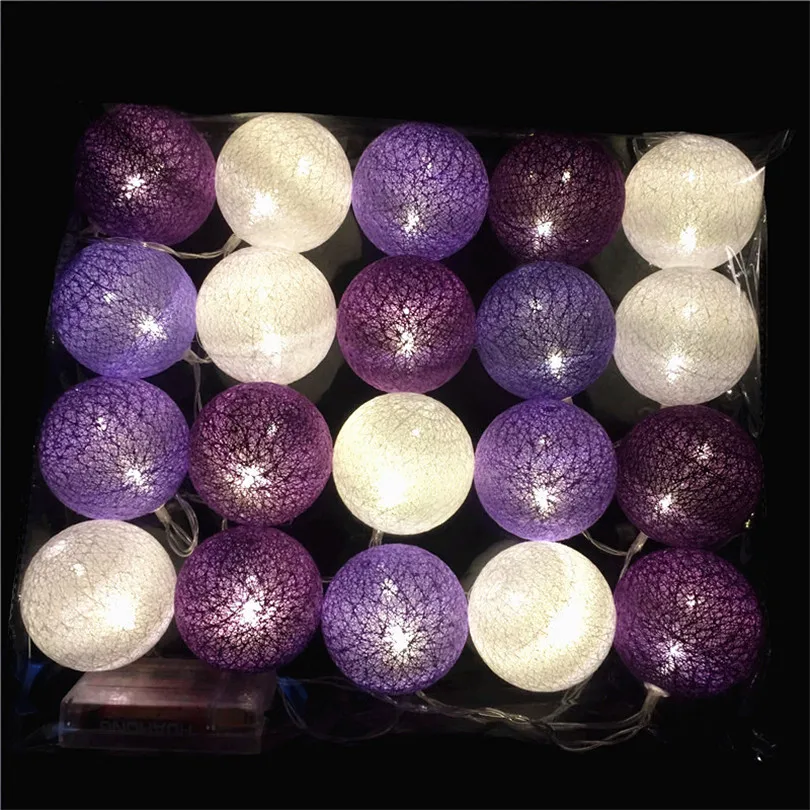 Lavender-Color-Series-Cotton-BALL-String-Light-For-Xmas-Feast-Table-Ornament-Light-Lamp-3M-Led (5)