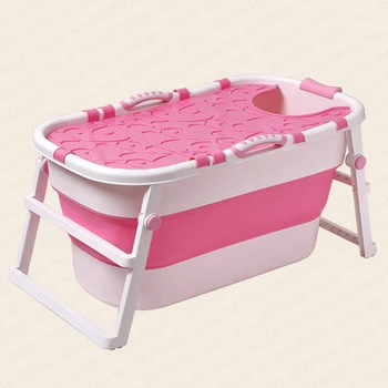 

Folding Bath Barrel Adult Children General Thickening Household Plastic Bath Barrel Baignoire Pliable Adulte Home Sauna