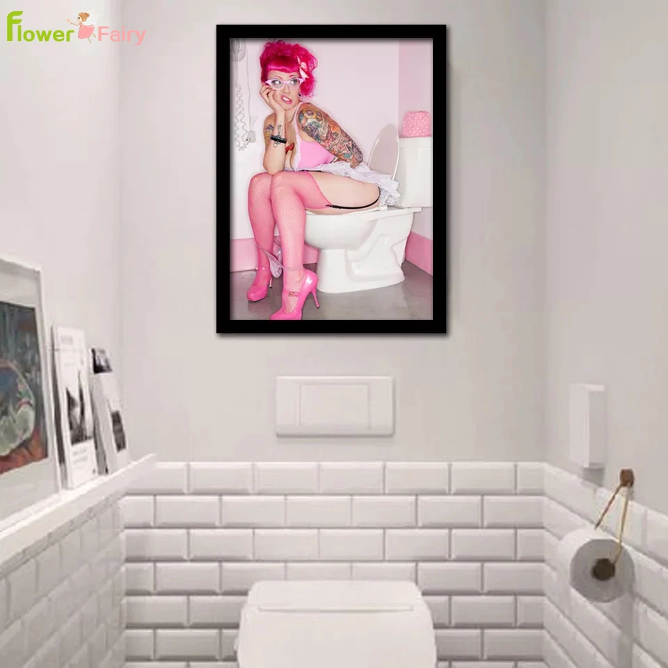 

Bathroom Toilet Nordic Posters Wall Pictures For Living Room Bar Wall Art Canvas Painting Abstract Picture Home Decor Unframed