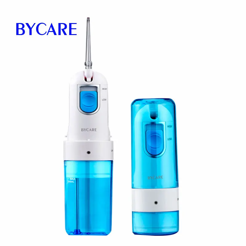 

BYCARE Rechargeable Cordless Water Flosser Oral Irrigator with 200ML water tank and 5 tips
