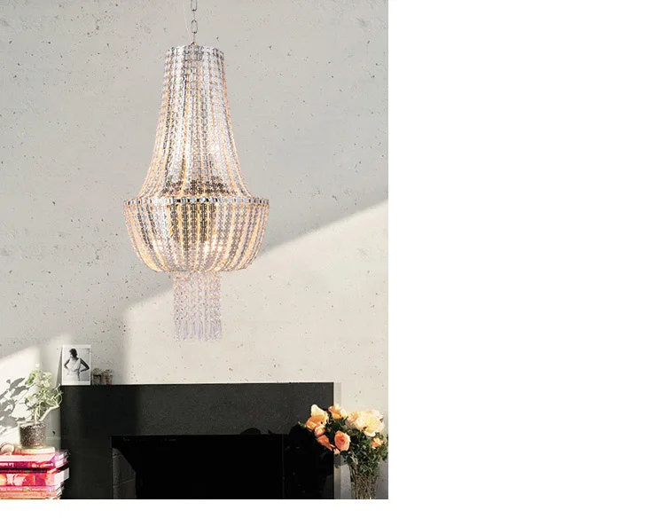 Новый пост-современный минималистичный Роскошный Металлический Кристалл потолочные люстры Скандинавская гостиная Вилла Дуплекс