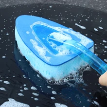 1 шт. треугольная губка для мытья автомобиля щетка с длинной ручкой инструменты для мытья автомобиля защита краски большая впитывающая губка