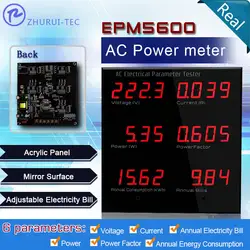 Epm5600 цифровой измеритель мощности панели однофазный дисплей 6 параметры для LED Демо Случае