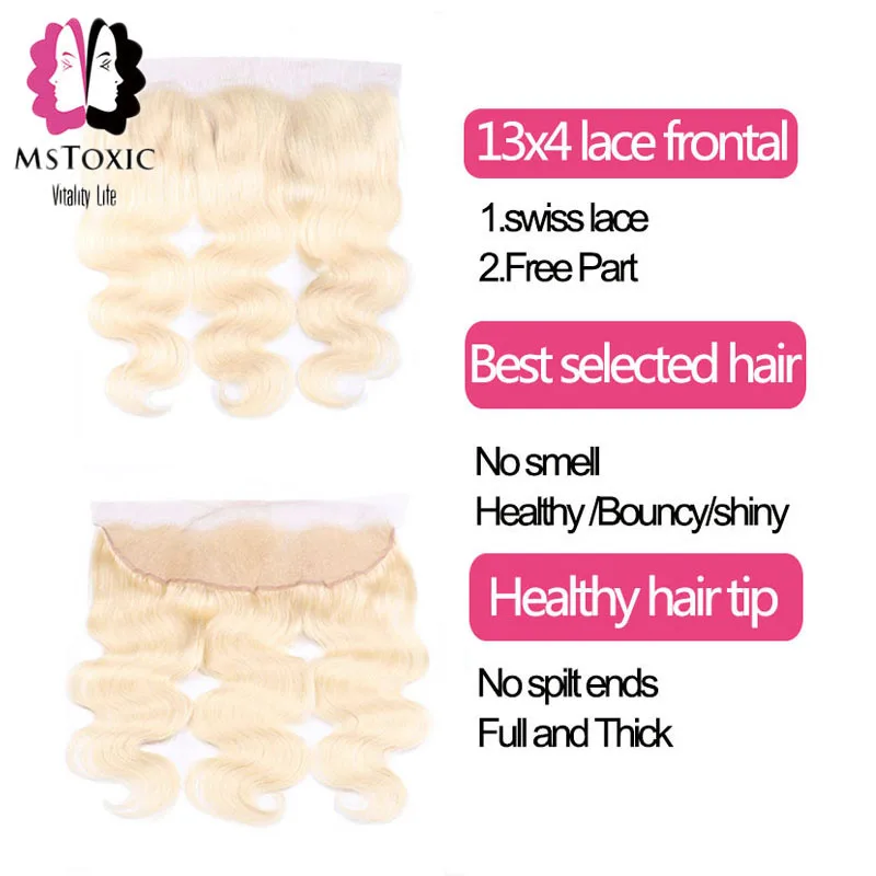 Mstoxic Blonde Body Wave Bundles With Frontal Closure 613 Blonde Brazilian Human Hair Bundles With Frontal Closure Non Remy Hair Mstoxic Blonde Body Wave Bundles With Frontal Closure 613 Blonde Brazilian Human Hair Bundles With Frontal Closure Non Remy Hair