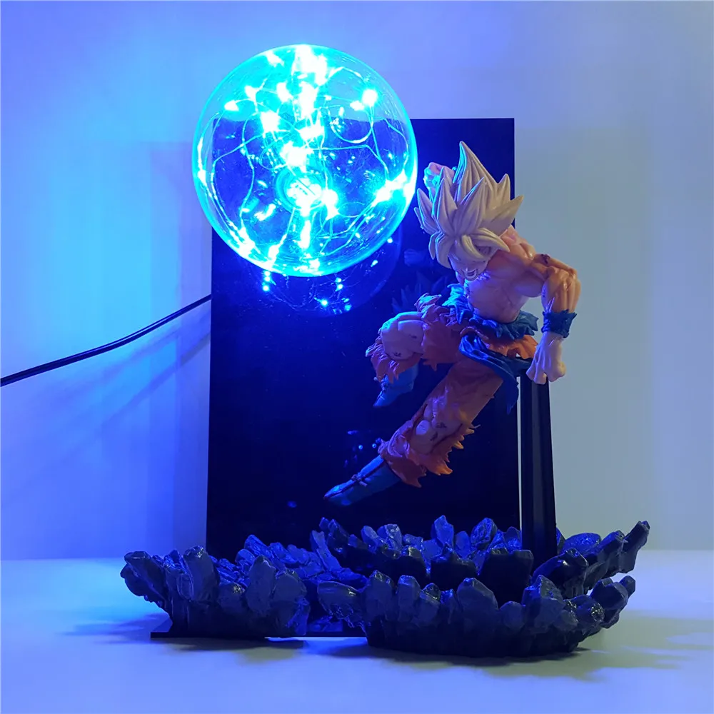 Goku Super Saiyan 2 светодиодный ночной Светильник Son светильник лампа для украшения