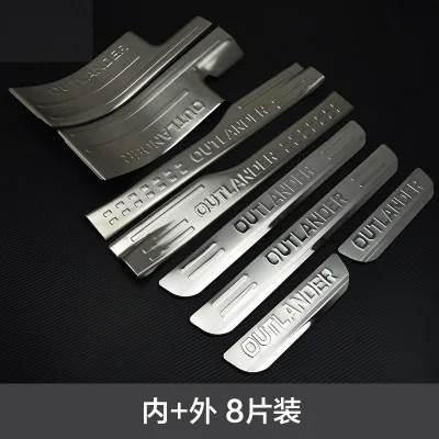 

Car styling High-quality stainless steel Built-in external LED Scuff Plate / Door Sill for 2013-2016 Mitsubishi Outlander