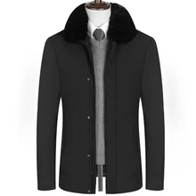 Новинка, брендовая одежда, куртки, сохраняющие тепло, толстая, сохраняющая тепло, мужская куртка, высокое качество, куртка с меховым воротником, зимнее пальто для мужчин