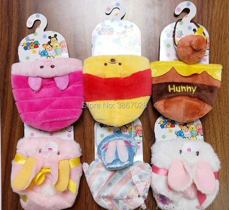 

Mini Plush Easter Bunny Rabbit Eggs Dress Clothes Piglet Eeyore Bear Bee Roo cosplay Kids Toys for Children Gifts