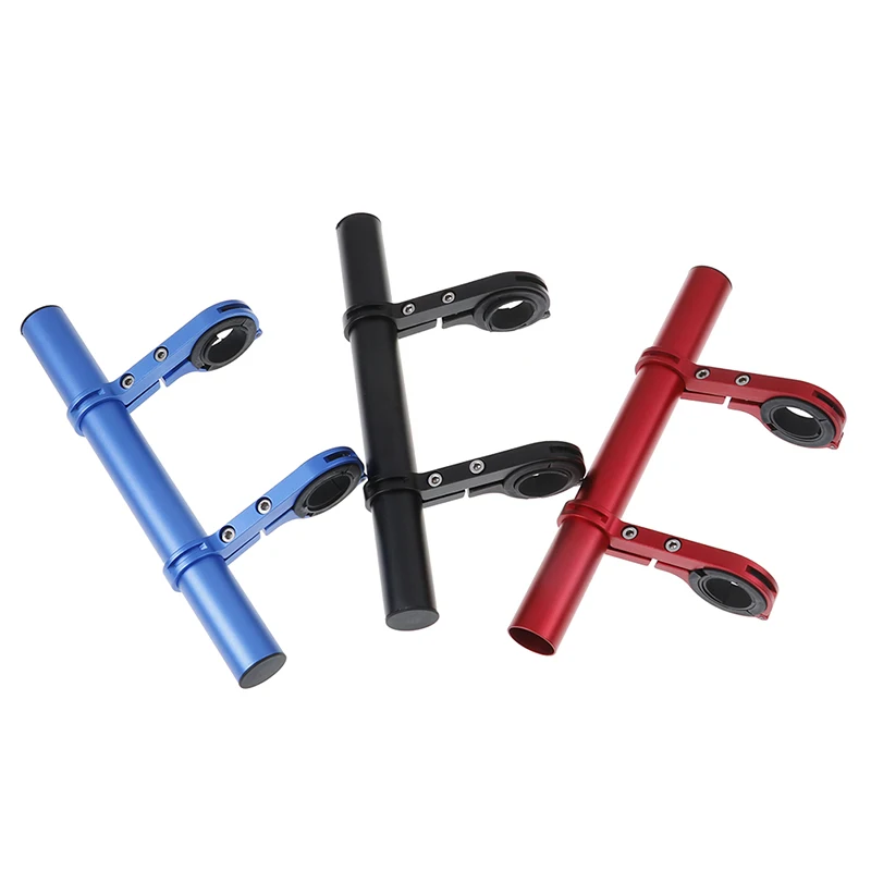 cheap 1PC MTB Cycling Bicycle Handlebar Bike Headlight Mount Bar Light Comput Holder Alloy Support Extender+2PCsx Brackets