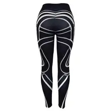 Новые женские йоги фитнес колготки леггинсы тренировочные брюки с принтом стрейч брюки эластичный пояс фитнес, Йога, спортивные брюки для бега