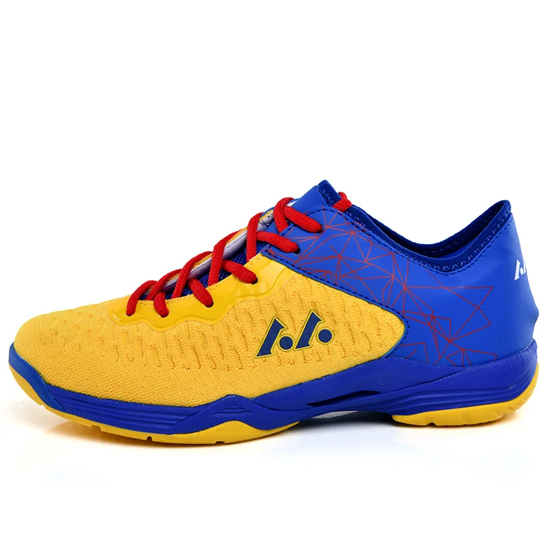 Профессиональная Обувь для бадминтона из дышащего материала; нескользящая подошва; спортивная обувь для Для мужчин Для женщин Спортивная тренировка, Теннис Спортивная обувь - Color: Yellow