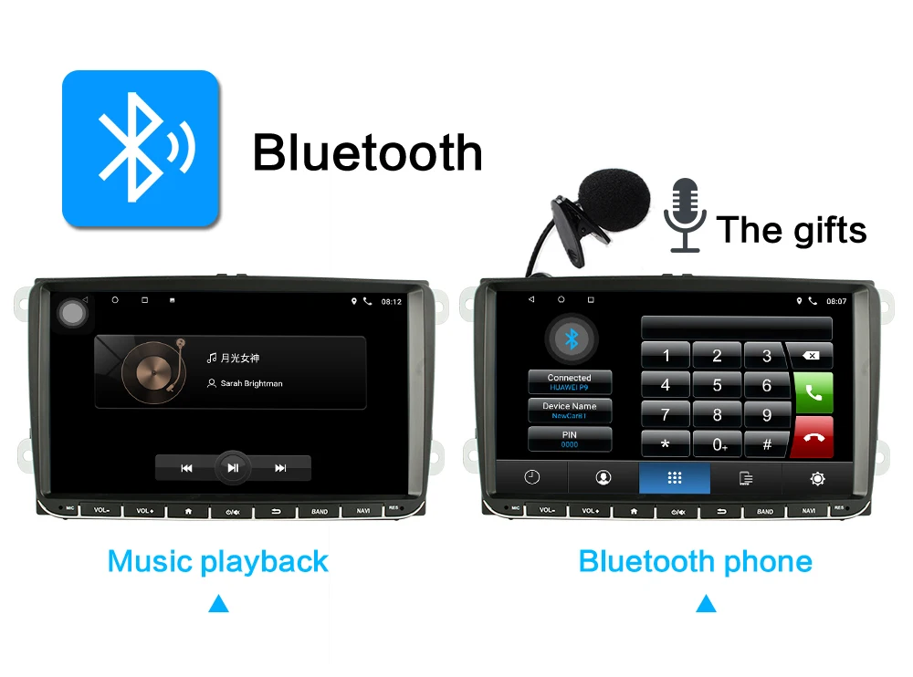 Discount 9 "2 din car radio Android 8.1 player for volkswagen vw golf 5 6 polo tiguan touran passat B6 jetta sharan Skoda  Stereo Player 2