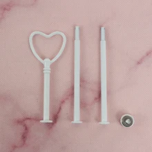 Торт Стенд белого и серебристого цвета розового золота в форме сердца для свадьбы фрукты 3 уровня-тяжелый металл центр установки