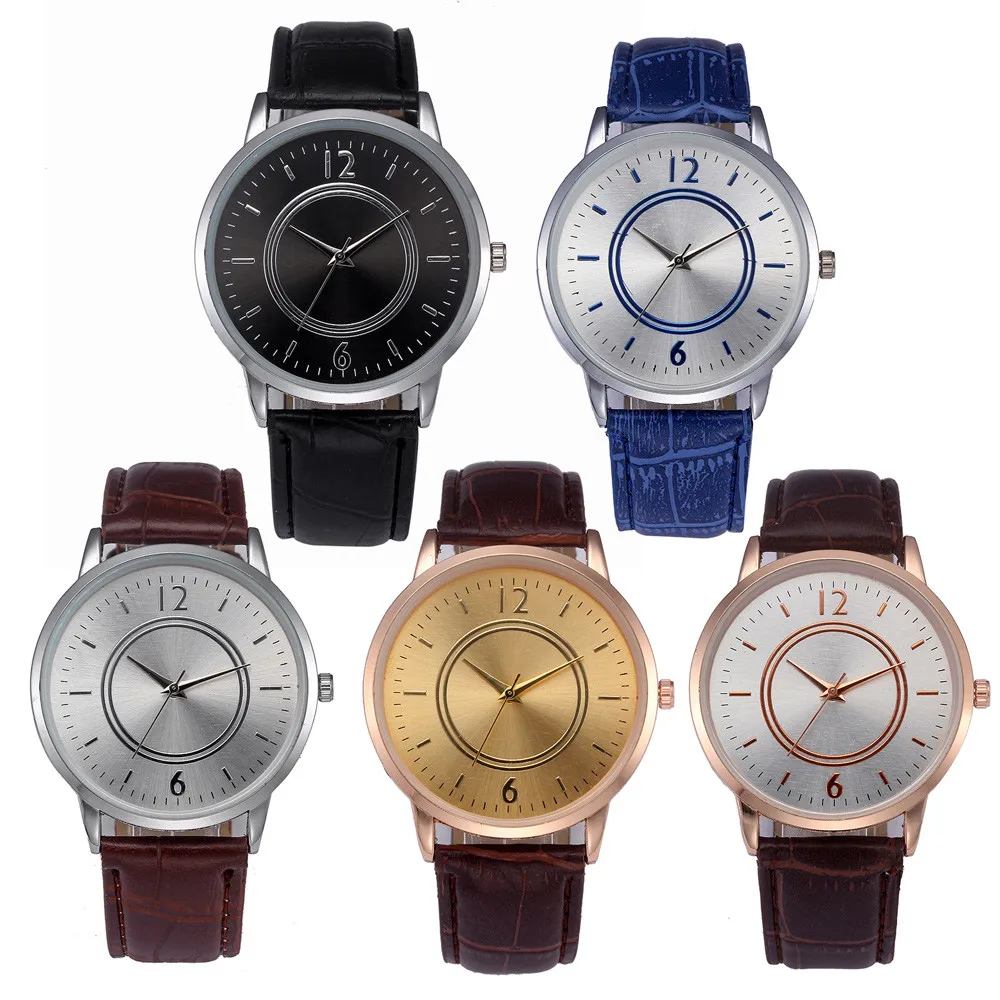 New Women Luxury Leather Geneva Neutral Watches man Watch Cheap Lady