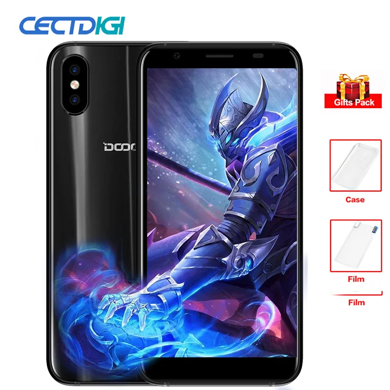 DOOGEE X55 Smartphone 5.5" 18:9 Display MT6580 Quad Core 1GB RAM 16GB ROM Android 7.1 Dual Camera Fingerprint cheap mobile Phone|Cellphones| - AliExpress