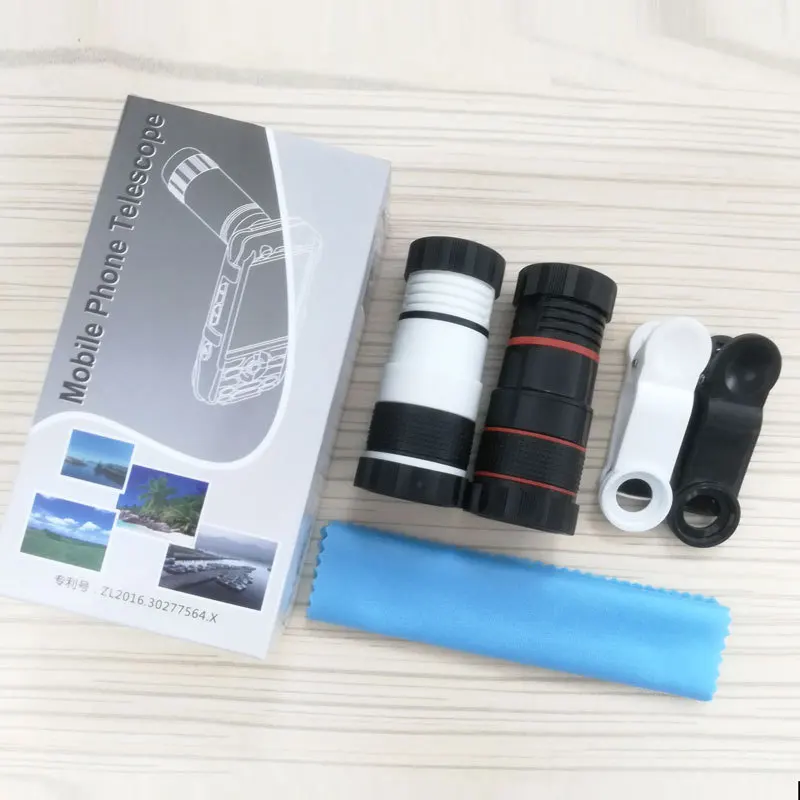 Universal 8X8 Optical Zoom Telescope Camera Lens Clip Mobile Phone Telescope Binoculars For iPhone6 Samsung HTC Huawei Xiaomi