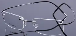 Роскошные Титан Для мужчин женские очки кадр очки без оправы очки Оптический Rx в состоянии