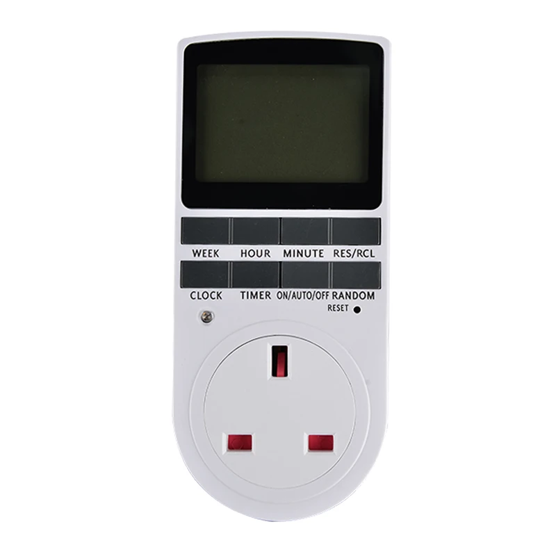 Koop EU US UK 230 v Plug Switch Socket Plug in Programmeerbare Timer Schakelaar Socket met Klok Zomer tijd Willekeurige Functie