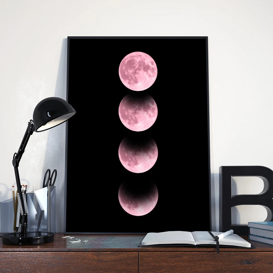 

Abstract Drawn Moon Poster Minimalism Wall Art Canvas Painting Print Moon Phase For Living Room Wall Picture Home Decor No Frame