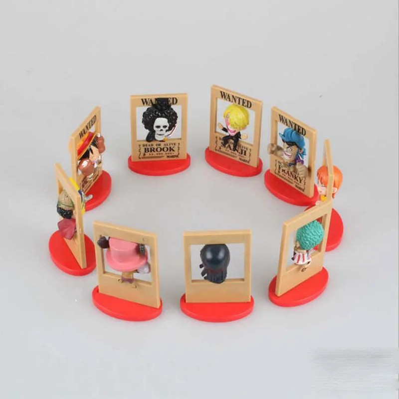 

One Piece Anime figure 9pcs/set order for arrest Sanji Zoro Luffy Kids Toys Figure KA169