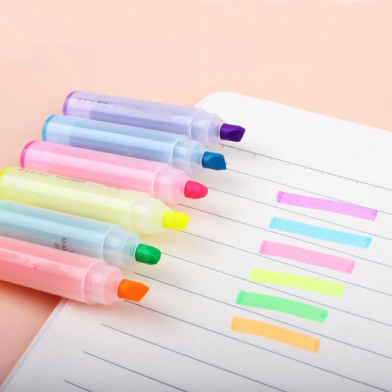 6Pcs//Set Painting Cartoon Mini Fluorescent Pen Ninja Highlighter Marker Drawing