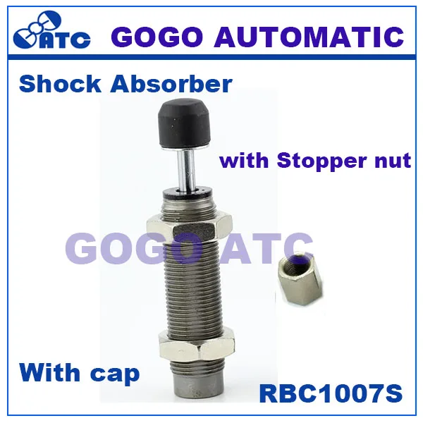 Pneumatic Air Cylinder Shock Absorber with Stopper nut RBC1007S O.D. thread size 10mm Stroke 7mm SMC type Buffers cap | Обустройство