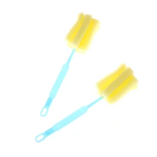 2 шт 22 см поролоновая щетка для мытья кружек Детская Бутылочка губка стакан для щеток стеклянный молочный контейнер с кистью кухонные чистящие средства Детские аксессуары