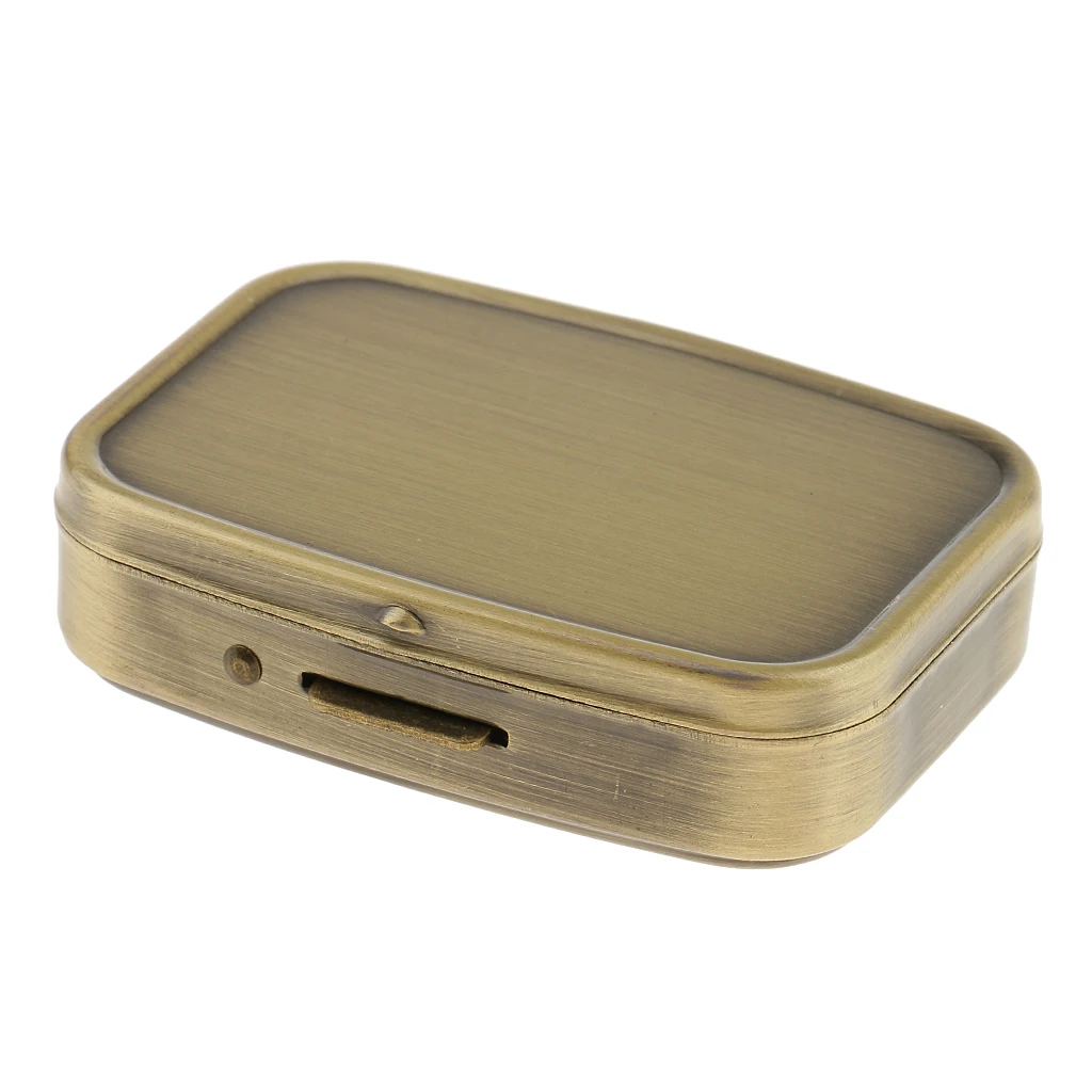 2 Compartments Travel Vitamin Organizer Medicine Tablet Box Trinket Earring Storage Case Container with Mirror