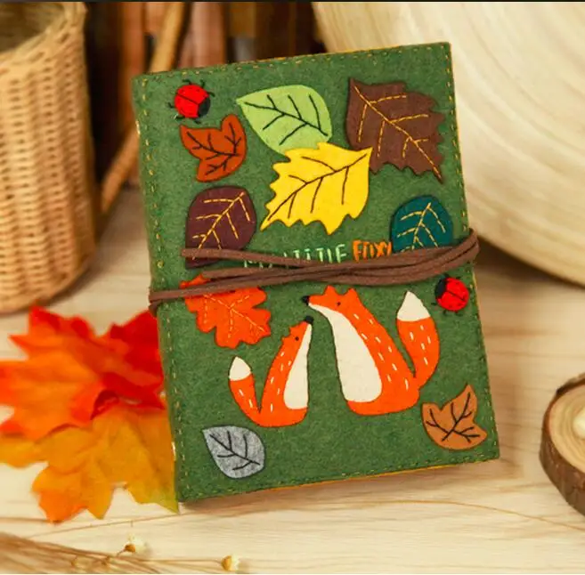 

Cute personality diary notebook Fabric Felt kit Non-woven cloth Craft DIY Sewing set Handwork Material DIY needlework supplies