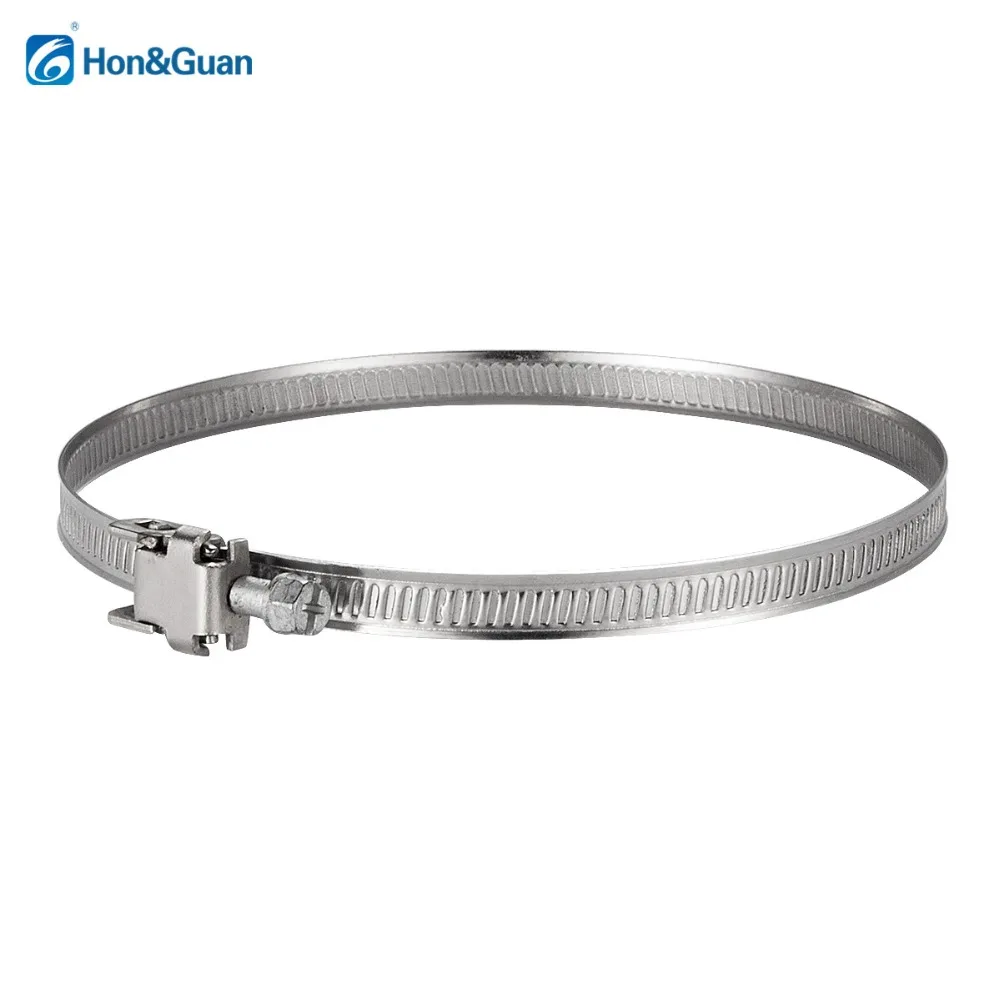 1pc 4/5/6/8 inch Stainless Steel 201 Drive Hose Clamp Adjustable Fuel Line Pipe Worm Gear Clip Clamp Tube Durable Anti-oxidation