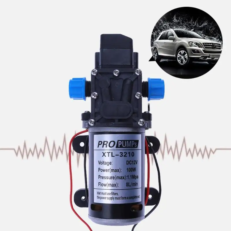 Водяной насос высокого давления микро электрический мембранный насос 3210YB DC 12 В 100 Вт Максимальное давление 11 кг низкий уровень шума насосы