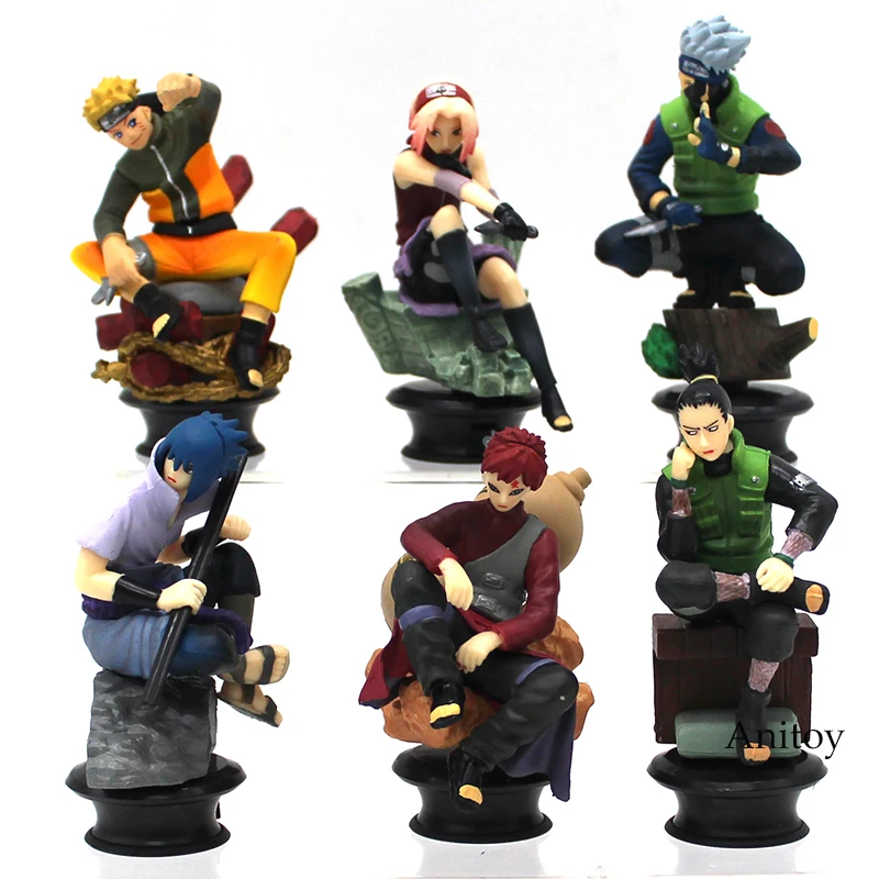 Naruto Shippuden Naruto Узумаки Саске Сакура Гаара Шикамару фигурка Какаси ПВХ Коллекционная модель игрушки для мальчиков 6 шт./компл