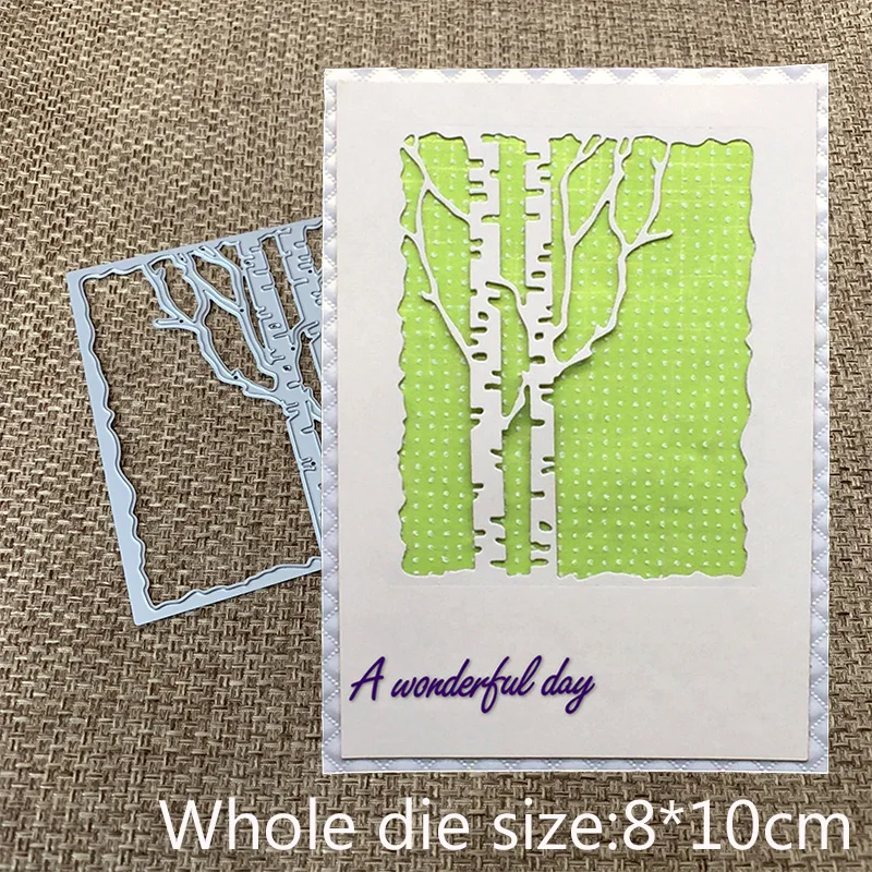 

New Design Craft Metal Cutting Dies cut die tree branch rectangle frame crapbooking Album Paper Card Craft Embossing Die Cuts